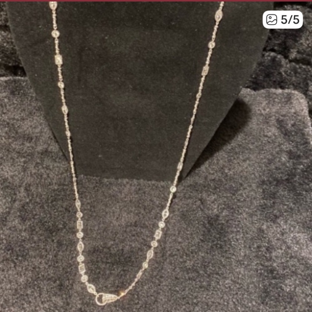 Judith Ripka  CZ Chain with Different shape Diamond Simulants